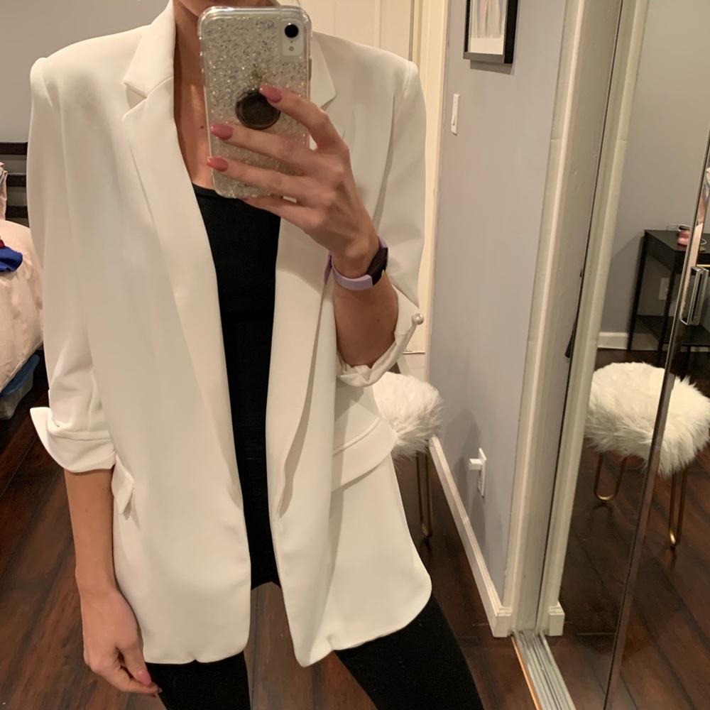 Zara Basic Blazer in off white